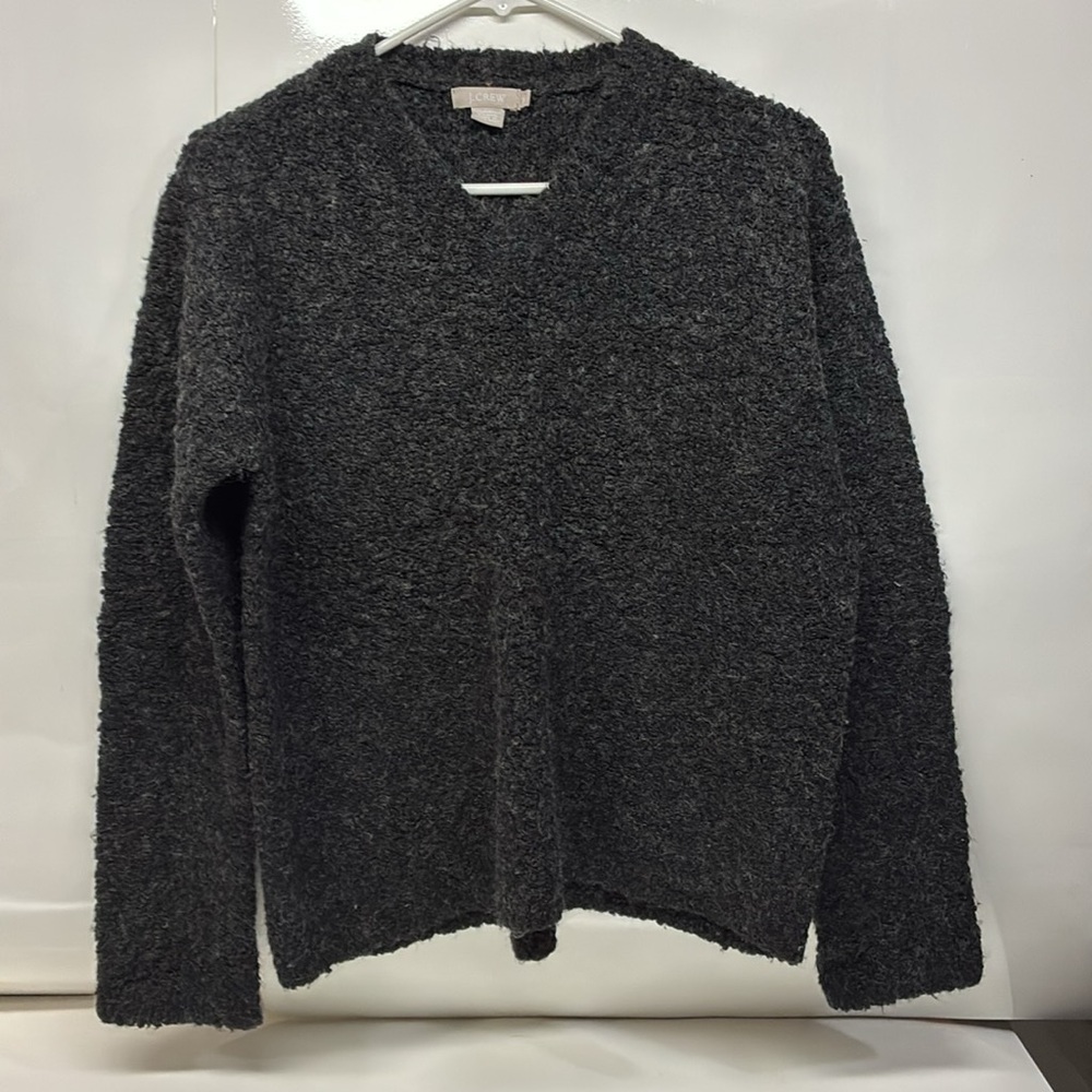 J. Crew V-Neck Sweater: Gray/Black